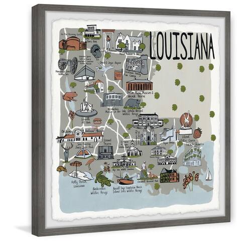 'Gray Louisiana Spots' Framed Painting Print
