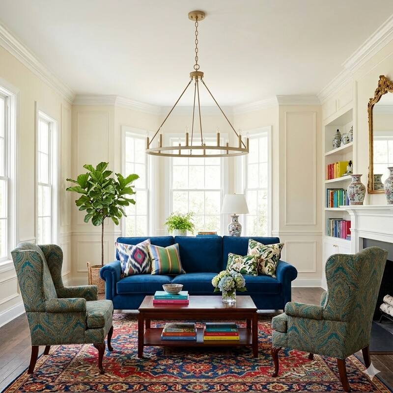 Acroma 12-light Farmhouse 40In Wagon Wheel Chandelier with UL - 40'' D x 138'' H