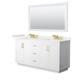 Option White, Gold Trim, White Quartz Top