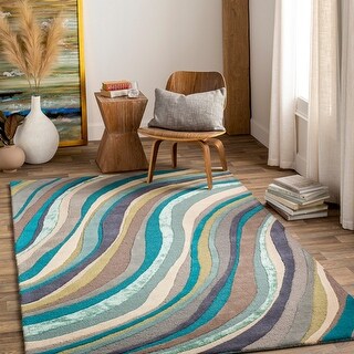 Hand-Tufted Kaci Wool / Viscose Rug (5' x 8')