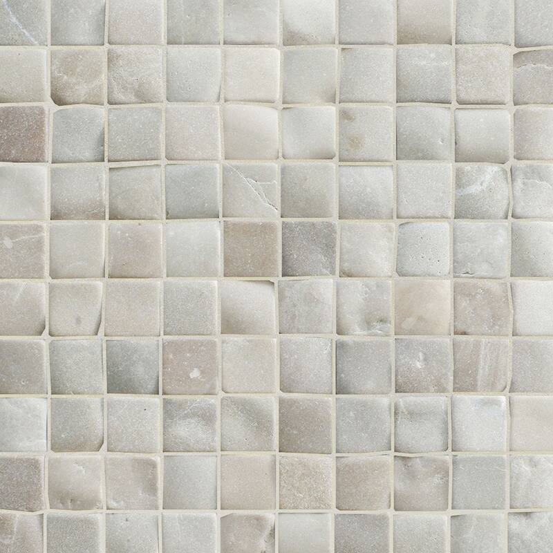 Molar 3 Tan Pebble Mosaic Tiles for Backsplash Kitchen and Bathroom Wall (12" X 12") 5 tiles per case - Case (5 Tiles)