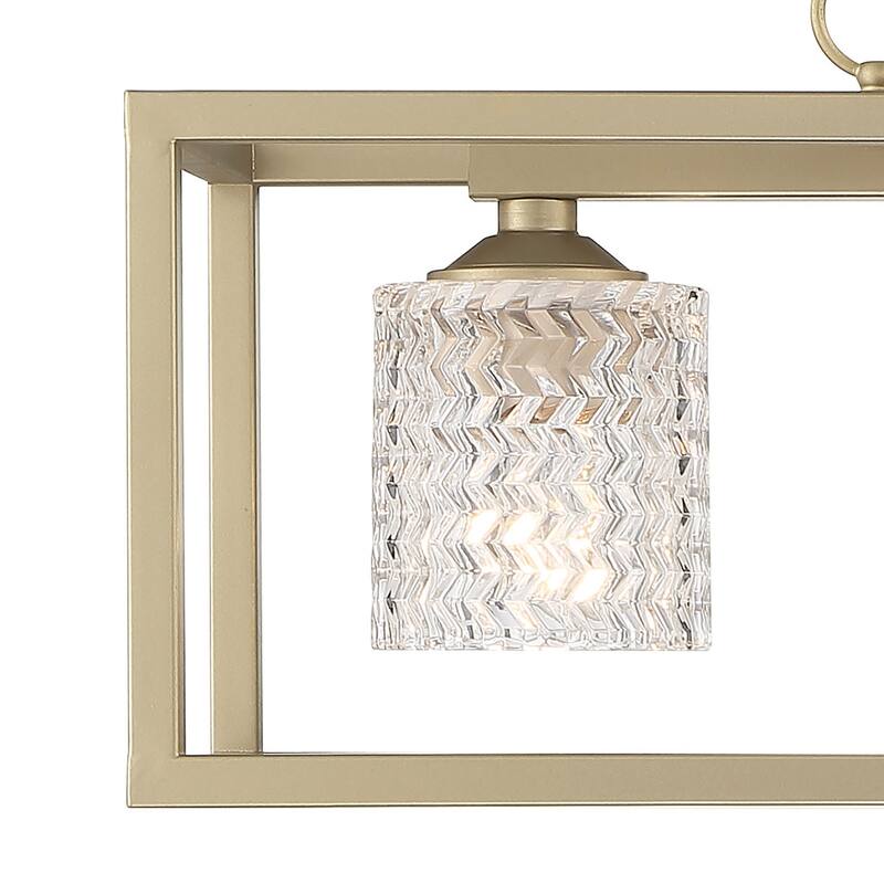 Moulins 3-ight Linear Modern Farmhouse Rectangle Chandelier with UL Certified - 25in