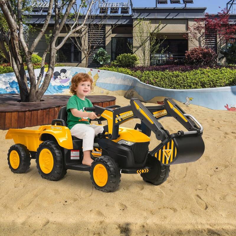 Electric Vehicles Ride On Car Toy with Remote Control, Digger for Kids Best Gifts