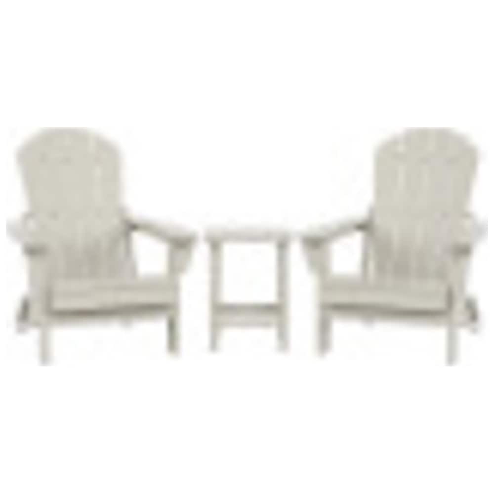Laguna Hdpe All Weather Outdoor Patio Foldable Adirondack Chairs With Side Table (3-Piece Set)