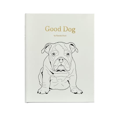 Graphic Image Good Dog Coffee Table Book, Leather, Ivory