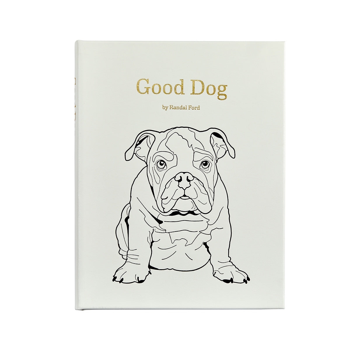 Graphic Image Good Dog Coffee Table Book, Leather, Ivory