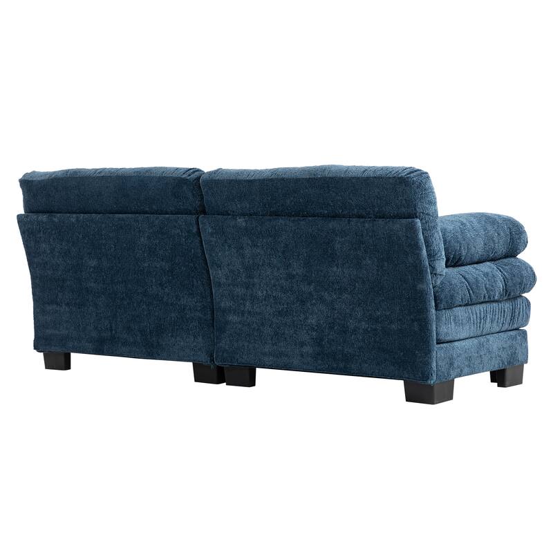 84" Upholstered 3-Seater Sofa with Memory Foam & Comfort Pillows