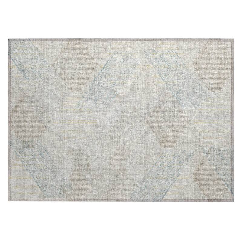 Machine Washable Indoor/ Outdoor Modern Hotchkiss Chantille Rug