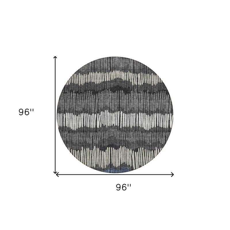 HomeRoots Striped Transitional Rectangle Outdoor Rug