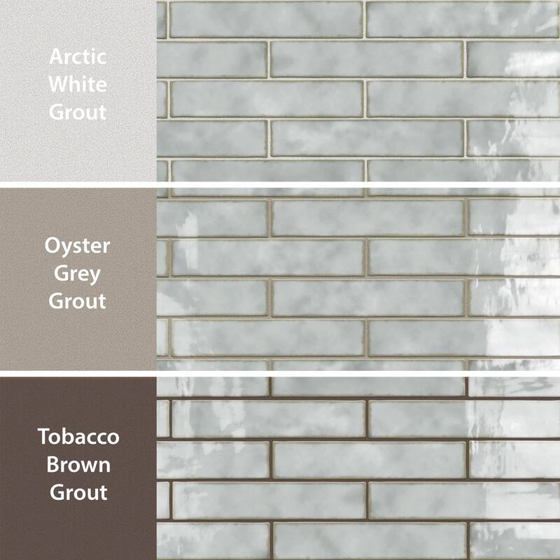 Merola Tile Hudson Studio Soho Brick Grey Eye 1-7/8" x 9-3/4" Ceramic Wall Tile