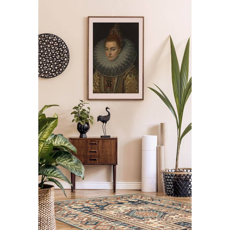 ECARPETGALLERY Hand-knotted Jules Serapi Dark Navy Wool Rug - 5'5 x 7'8