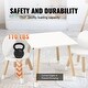 preview thumbnail 7 of 9, White Wooden Kids Toddler Multi-Activity Table and Chair Set Perfect for Child Room or Playroom or Daycare