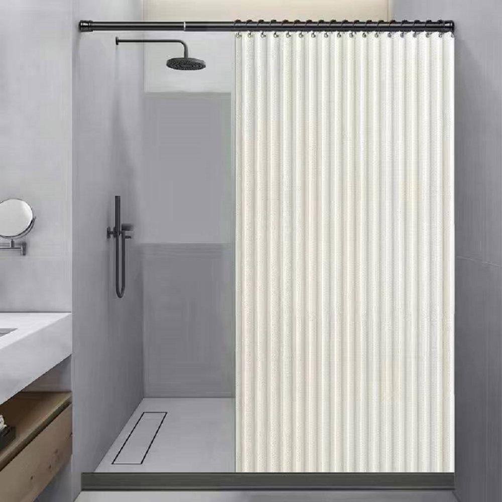 Shatex 39 in. x 78 in. CreamColored /Gray Vinyl Accordion