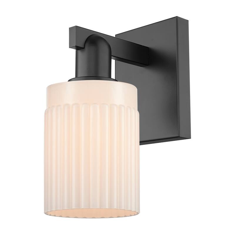 Innovations Lighting 716-1W-11-5 Hadley Sconce Hadley 11" Tall Wall - Matte Black / Matte White