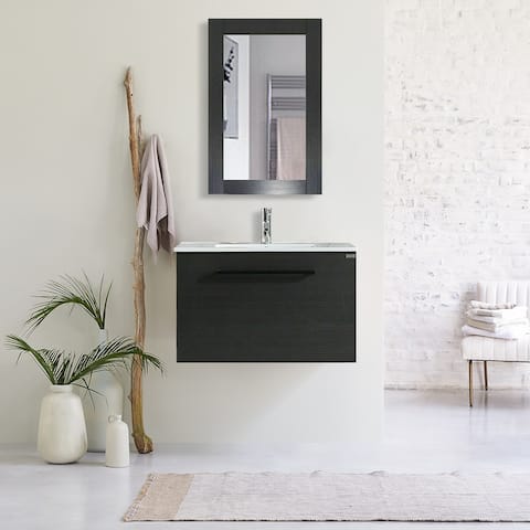Single Sink Bathroom Vanity Set with Free Mirror