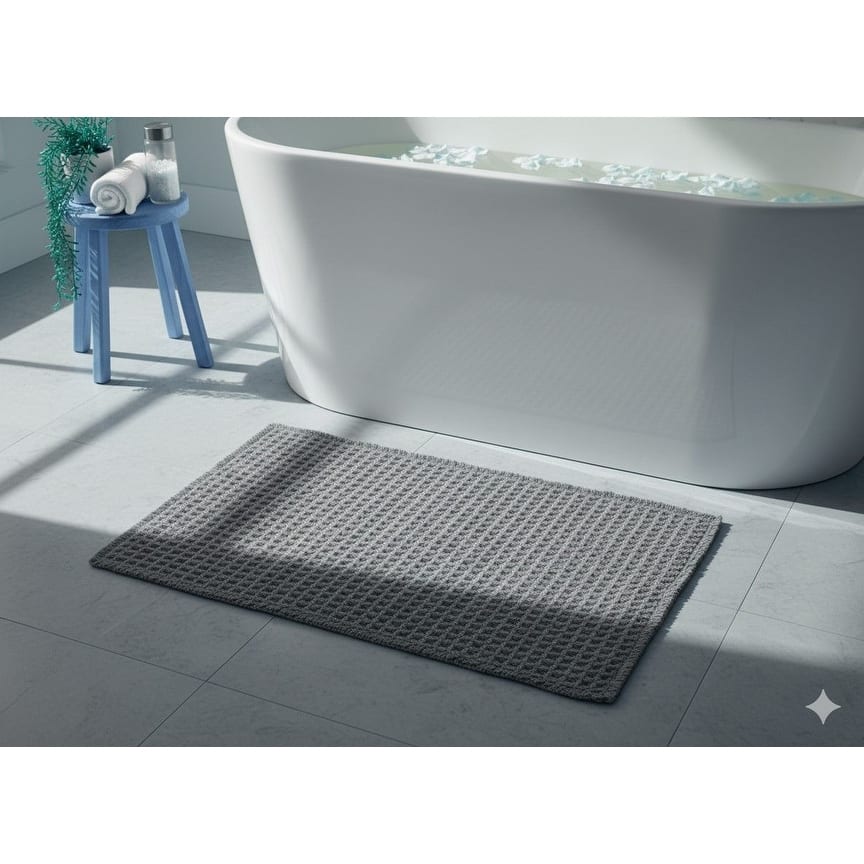 Belgian Waffle Recycled Polyester Eco-Friendly Bath Rug