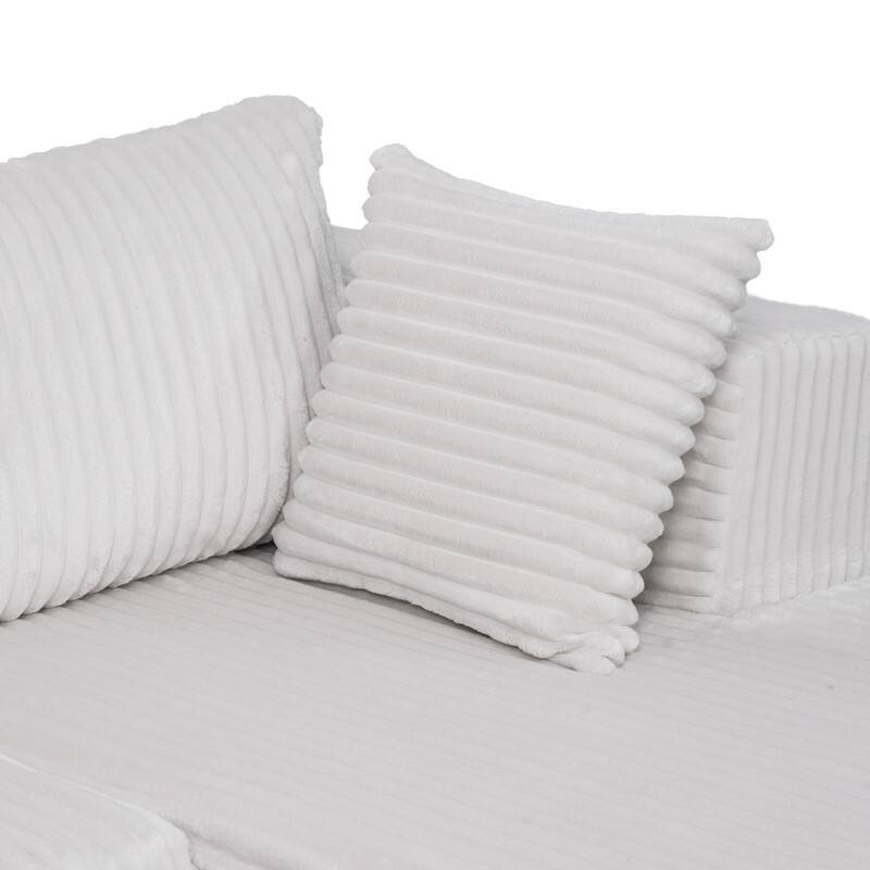 105-in L Casual Beige( Corduroy)-Left Chaise Sectional