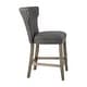 preview thumbnail 2 of 5, Uttermost Arnaud 20 1/2 Inch Wide Wood Frame Kitchen Stool with