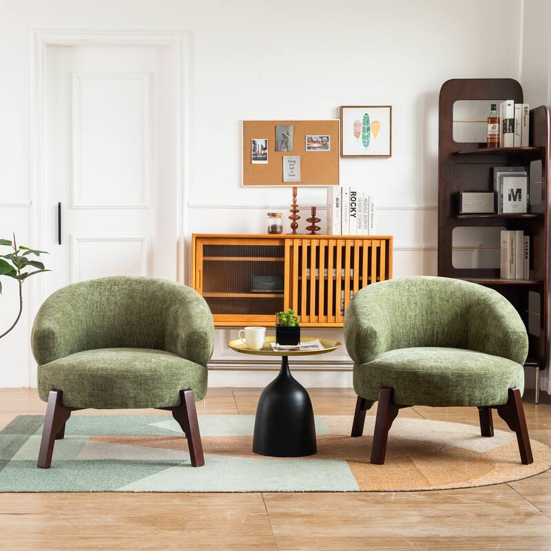 XINMICS Modern Accent Chair Upholstered Armchair for Living Room, Bedroom