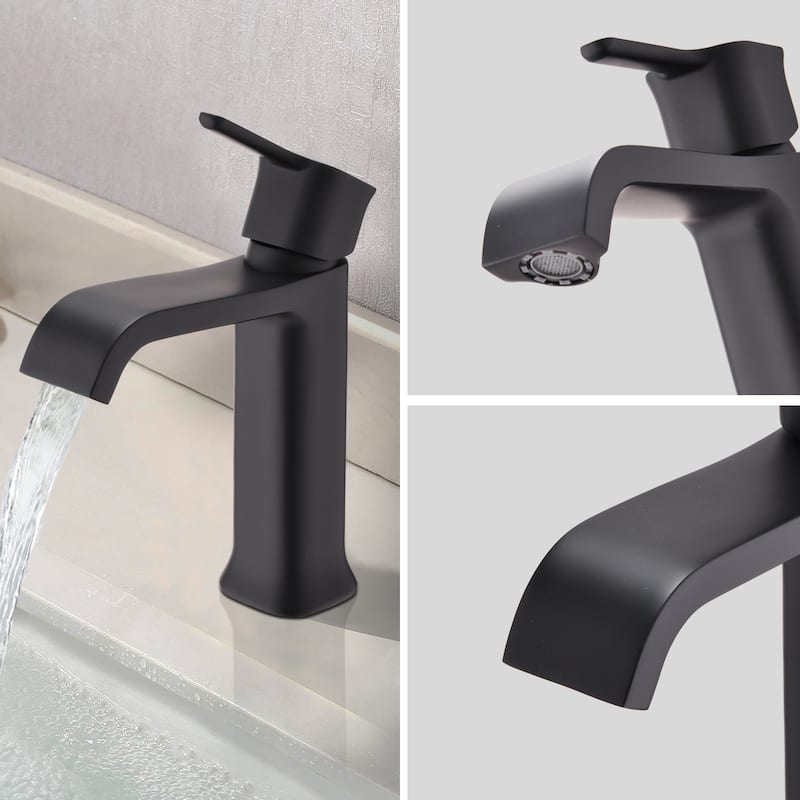 BATHLET Bathroom Single Handle Faucet Pop Up Drain For 1/3-Holes Installation