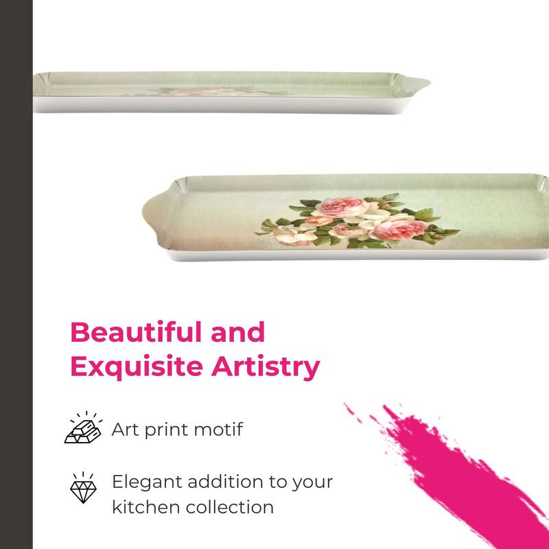 Pimpernel Antique Roses Melamine Sandwich Tray - 15.25" x 6.5"