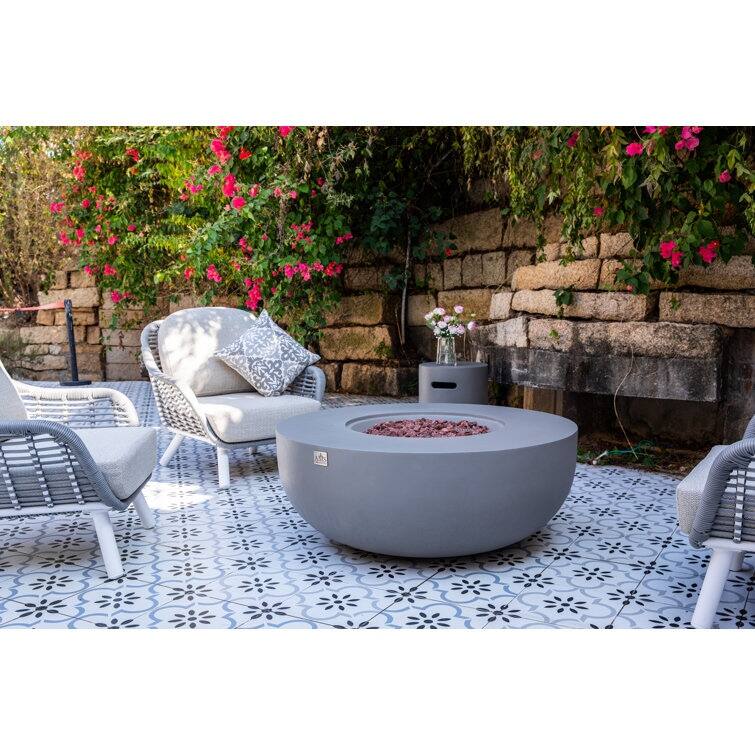 Eclipse 44" Round Outdoor Fire Pit Table by AMS Fireplace