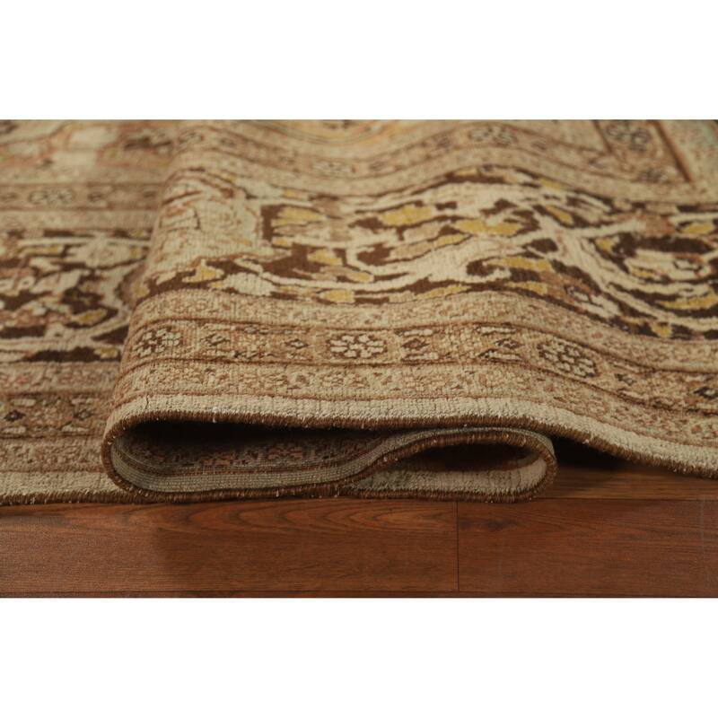 Vegetable Dye Tabriz Haj Jalili Persian Rug Hand-Knotted Wool Carpet - 9'3"x 12'9"