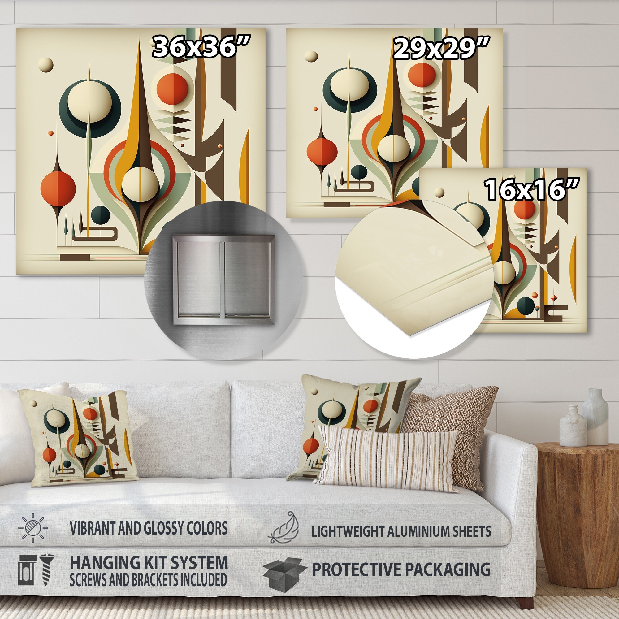 Designart 'Vintage Mid-century Graphics VI' Modern Midcentury