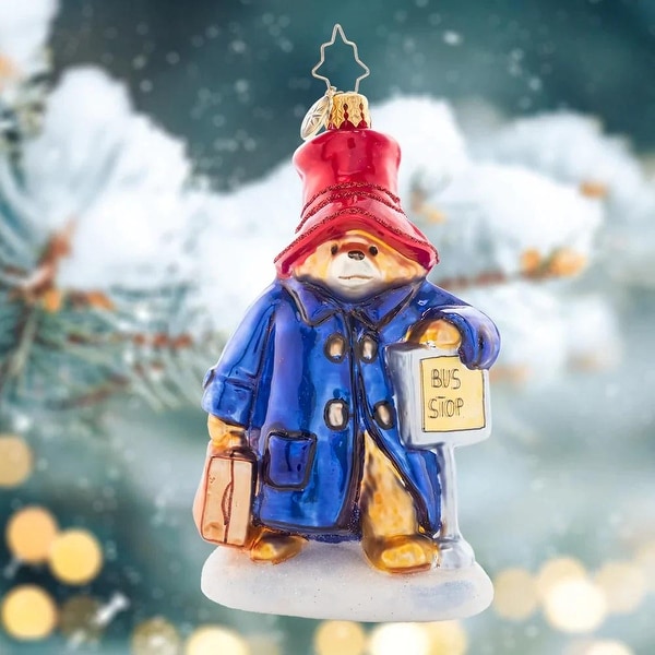 One-Way Ticket To Paddington Glass Christmas Ornament