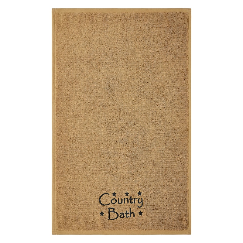 Black Country Bath Stars Tan Hand Towel Set of 2 16x26