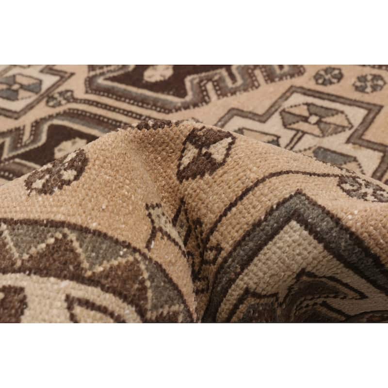 ECARPETGALLERY Hand-knotted Antalya Vintage Beige Wool Rug - 3'5 x 9'8