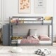 preview thumbnail 3 of 7, Pine Wood and MDF Twin-over-Twin Bunk Bed with Attached Cabinet and Shelves Storage - Space Saving and Modern Style