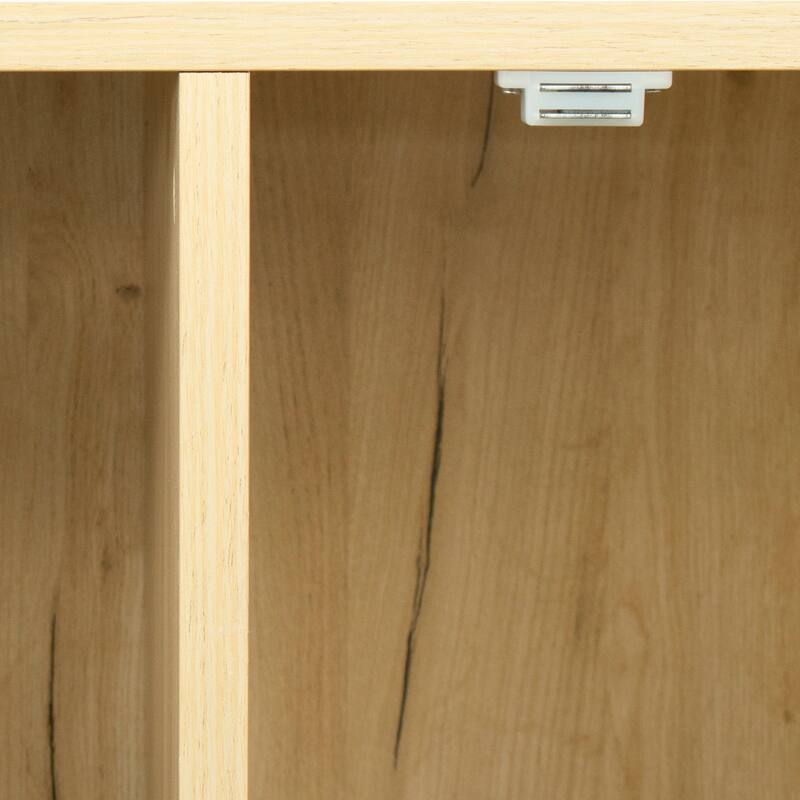 High Wardrobe Armoire & Kitchen Cabinet with 2 Doors, 2 Drawers and 5 Storage Spaces, Durable Sturdy MDF Frame for Bedroom