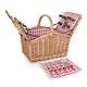 preview thumbnail 1 of 13, Picnic Time Piccadilly Picnic Basket, (Red & White Plaid Pattern)