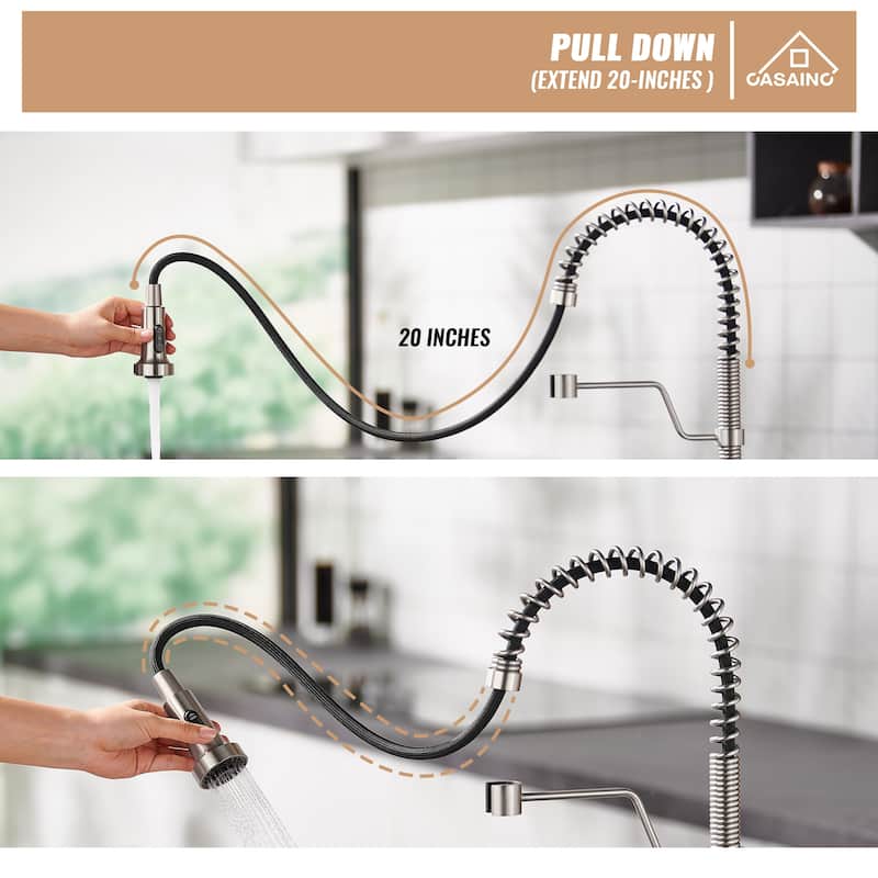 All-in-One Kit Undermount Single Bowl 16 Gauge Nano Brushed Stainless Steel Workstation Kitchen Sink with Faucet and Accessories
