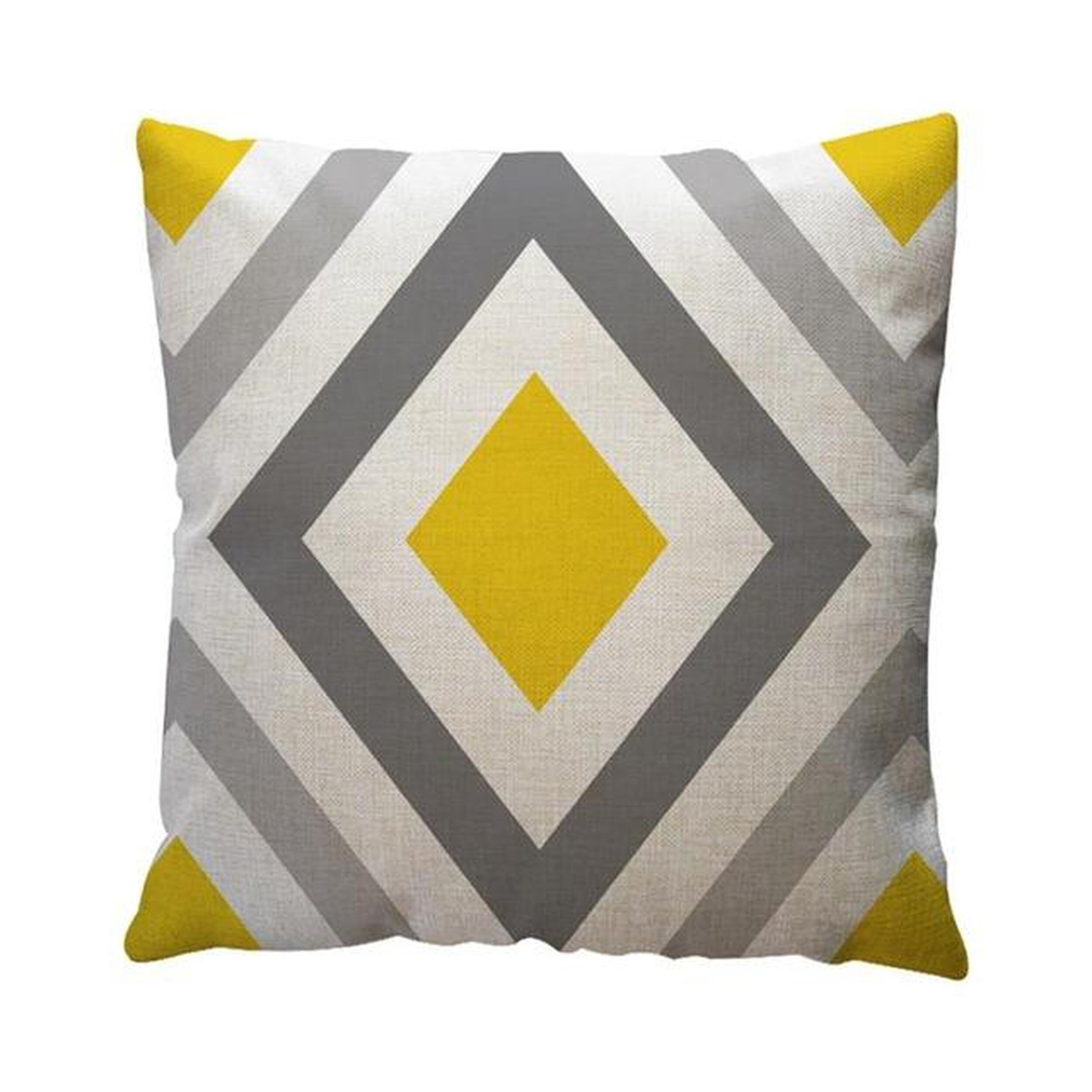 Shop Yellow Geometric Pattern Throw Pillow Case Cushion Cover