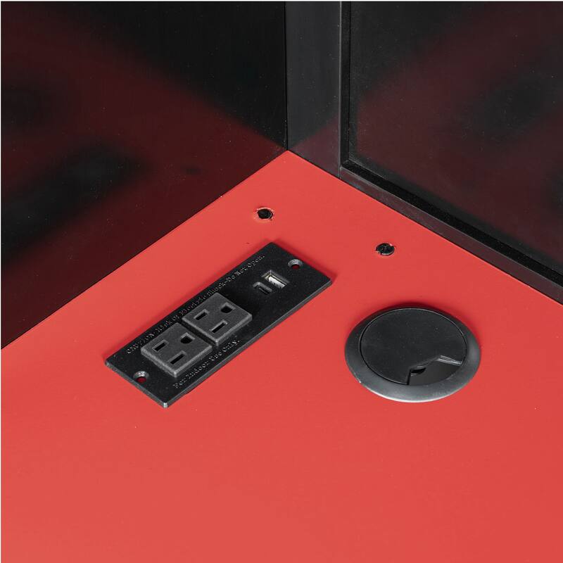 Twin Size Gaming Loft Bed with Desk, Multi-Storage Shelves, RGB Light Strip, Wood Frame, Esports Style Setup