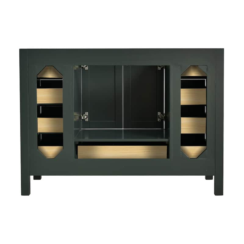 StarrySky 48 inch Undermount Single Sink Bathroom Vanity with Engineered Carrara Marble Top