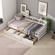 preview thumbnail 10 of 8, Twin Size Daybed Bed Frame with Trundle - White