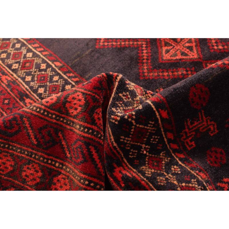 ECARPETGALLERY Hand-knotted Teimani Dark Navy Wool Rug - 2'11 x 5'3