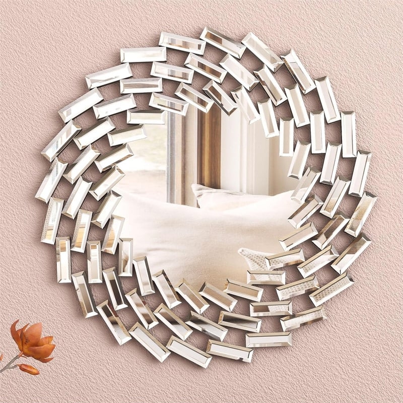 Sunburst Shape Wall Mirror Round Accent Mirror - 18"x18"
