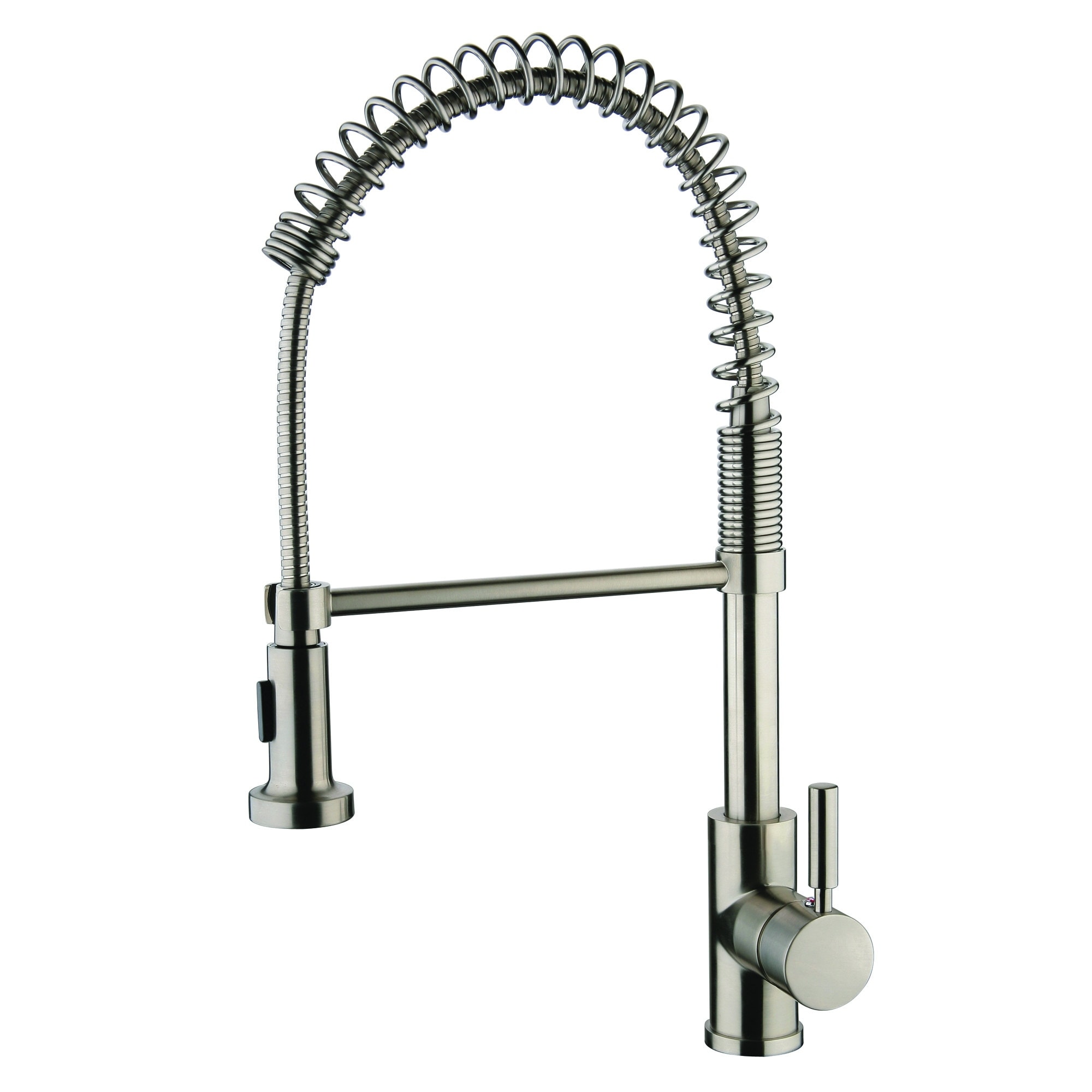 Foreman Single Handle Pull-out Brushed Nickel Finish Kitchen Faucet with  Single Mount Pull-out Sprayer