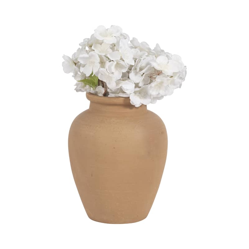 Pottery Decorative Vase Rustic Finish for Living Room or Shelf Decor
