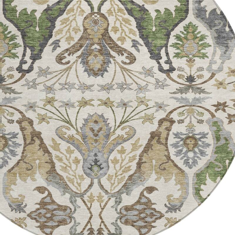 HomeRoots Floral Transitional Rectangle Outdoor Rug