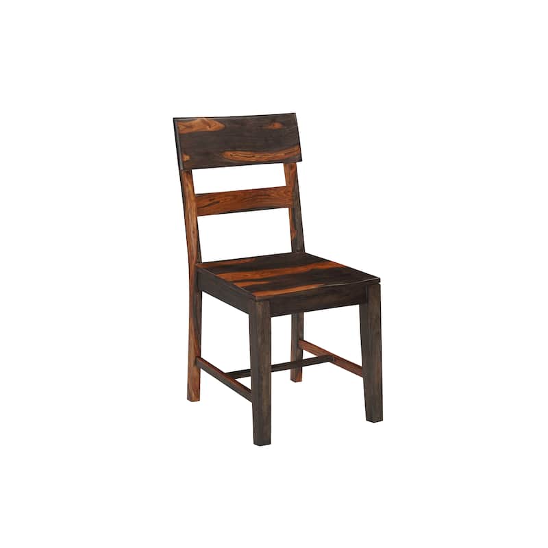 Jordan Brown Solid Wood Dining Chairs Set of 2, Ladder Back