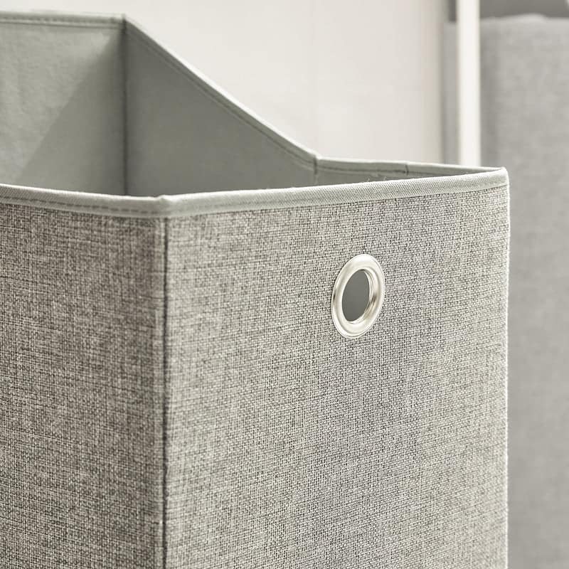 Haotian BZR57-W, Bathroom Storage Laundry Cabinet With 2 Removable Baskets