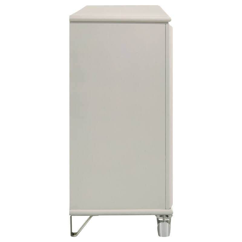 Gwendolyn Pearl White 6-drawer Dresser Cabinet