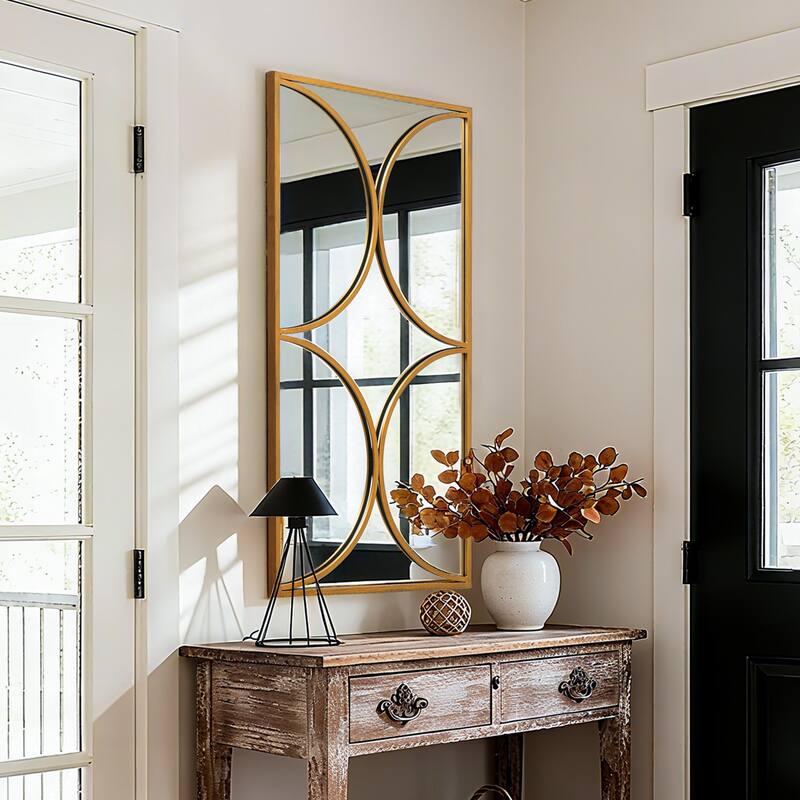 47.2" Modern Decorative Wall Mirror - Antique Gold