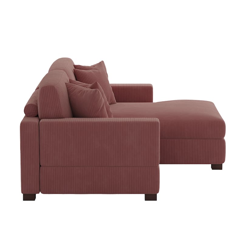 Oversized L-shaped Modular Sectional Sofa with Chaise Lounge