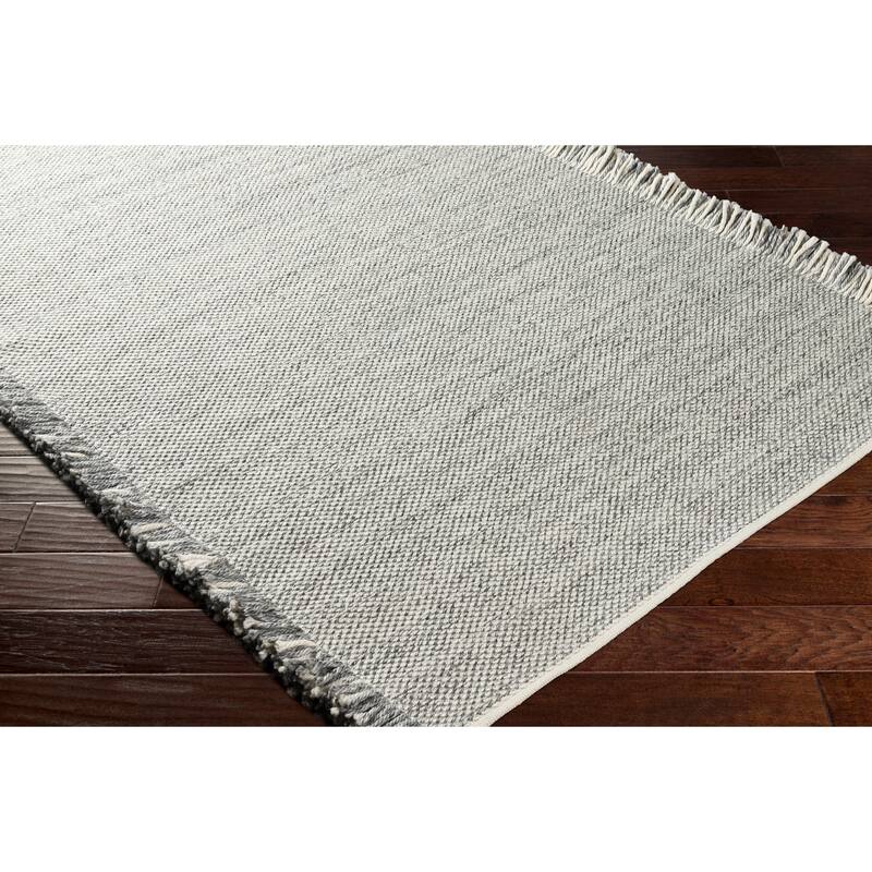 Surya Liam Outdoor Safe Modern Solid Fringe Area Rug
